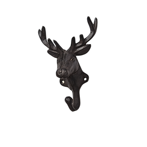 Crochet en fer avec revêtement en poudre en forme de tête de cerf, nouveau design, pour chambre à coucher, salle de bain, entrées, organisateur extérieur - Product Image 3