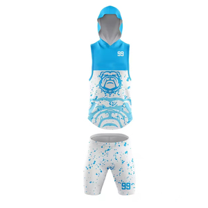 Drapeau personnalisé Football 7v7 Maillots à capuche de compression pour jeunes et adultes Drapeau Football 7 sur 7 Ensemble d'uniformes - Product Image 1