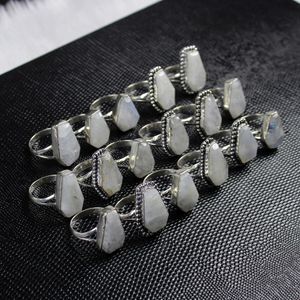 เครื่องประดับคอลเล็ตขัดเงาสีรุ้งประกายตามธรรมชาติแหวนชั้นดีดีไซน์เนอร์สีฟ้าประกายแวววาวเครื่องประดับลำลองของขวัญขายปลีก - Product Image 2