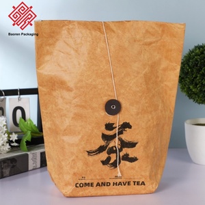 Baoren Biodegradable Eco-Friendly Fresh Tea Gift Bag with Zipper Closure High-end Paperbags for Promotional Use Polyester Lining - Product Image 5