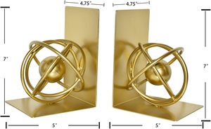 LUXURY GEOMETRIC GOLD Serre-livres en métal-Porte-livres décoratifs élégants pour étagères de bureau à domicile - Product Image 3