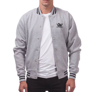 เสื้อแจ็คเก็ตเลตเตอร์แมนสั่งทำพิเศษ ผ้าวูลคอตตอน ราคาขายส่ง คอตั้ง โลโก้ด้านหน้า ระบายอากาศ กันลม เสื้อแจ็คเก็ตฤดูหนาว - Product Image 1
