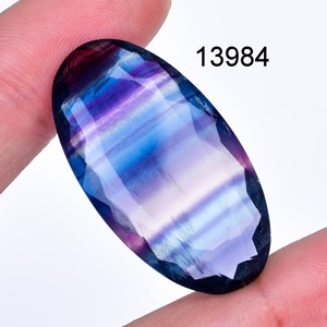 100% fluorita Natural corte facetado preciosa curación piedra preciosa forma de mezcla piedras natales sueltas para la fabricación de joyas uso venta al por mayor OEM - Product Image 3