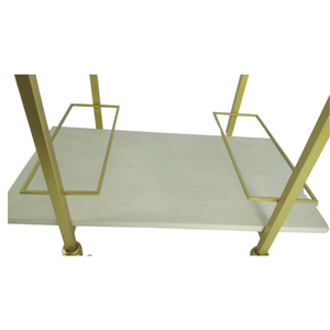 Chariot de bar DPC personnalisé pour hôtel/restaurant, imitation peau de requin, modèle 156, forme rectangulaire avec pieds en métal - Product Image 1