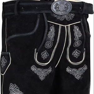 BAVARIAN <b>SHORTS</b> LEDERHOSEN SUEDE <b>LEATHER</b> TRACHTEN <b>MEN</b> WEARS OKTOBERFEST <b>SHORT</b> - Product Image 5