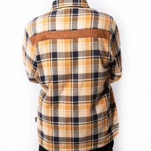 แจ็กเก็ตผ้าสักหลาดลายสก๊อตสำหรับผู้ชายเสื้อแจ็คเก็ตแขนยาวผ้าสักหลาดอบอุ่น - Product Image 2