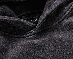 100% algodón básico cuello redondo de alta calidad cuello redondo de gran tamaño lavado con ácido sudaderas con capucha y sudaderas para hombres personalizados OEM ODM - Product Image 3