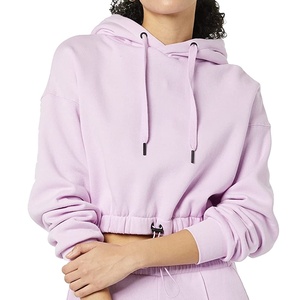 Sudadera con capucha corta personalizada para mujer, sudaderas y sudaderas informales para mujer, Sudadera con capucha recortada de gran tamaño para mujer 2026 - Product Image 1