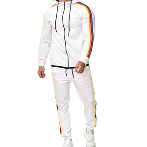 Chándal de hombre de nuevo estilo de calidad Premium, trajes de jogging en blanco, ropa deportiva estampada para correr, gimnasio, chándales de algodón - Product Image 3