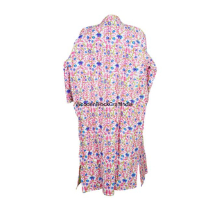 Kimono Kantha hecho a mano para mujer con motivos florales únicos, transpirable y toque vintage para las estaciones de otoño y primavera - Product Image 4