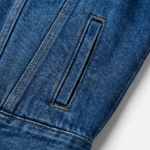 Veste en jean décontractée personnalisée pour hommes, grandes tailles, 100% coton, option logo sur le devant, respirante, veste d'hiver - Product Image 5