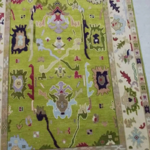 พรมถักมือดีไซน์ทันสมัยทำด้วยมือสีสันสดใสลายแอบสแตรกต์ตุรกีปรับแต่งขนาดได้ - Product Image 1