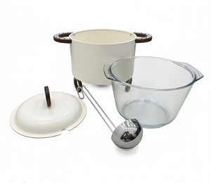 Casserole en métal de haute qualité avec poignées en acier inoxydable, couvercle en acier inoxydable émaillé, pot de buffet écologique pour la maison - Product Image 2