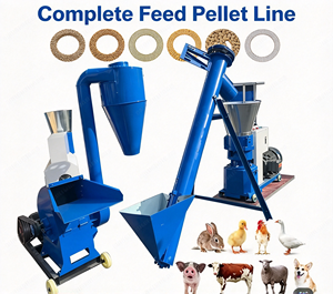 Machine à fabriquer des granulés d'aliments pour animaux, volailles, bétail, poulet, poisson, moteur haute capacité 100-3000 kg/h, certifiée CE - Product Image 1