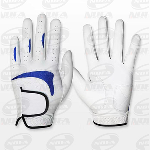 Guantes de golf antideslizantes transpirables deportivos de piel de cordero de PU para hombre con logotipo personalizado de fabricante OEM, paquete individual con logotipo personalizado para mano izquierda y derecha - Product Image 1