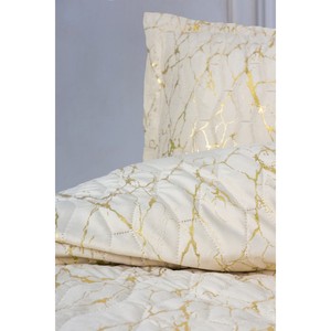 Cotton Box Classic <b>Double</b> <b>Bedspread</b> in Destello Cream Geometric Pattern for Home Use - Product Image 2