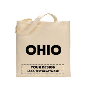 Sac fourre-tout en cuir véritable Ohio avec doublure en coton, motif drapeau de l'État, fermeture éclair - pour toutes les saisons - Product Image 3