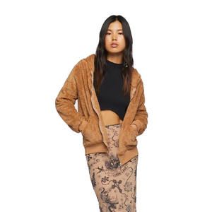 Sudadera con Capucha de Felpa Teddy Personalizada en Existencia para Mujer, Chaqueta de Invierno Sherpa Extra Grande con Capucha - Product Image 4