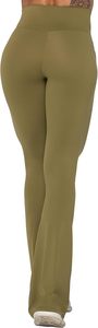 Pantalon évasé grande taille de haute qualité avec logo personnalisé d'usine pour femmes pantalon respirant nouveau design pantalon évasé uni à coupe en V élastique - Product Image 3