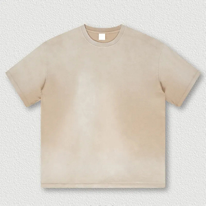 2025 logotipo impreso personalizado lavado con ácido Vintage camisetas pesado GSM algodón Sun Faded Street Wear Oversize Loose Fit camiseta para hombres - Product Image 5