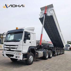 U字型油圧シリンダーリアダンプティッピングティッパー鉄砂鉱石ダンパーボックスバン半トレーラー - Product Image 2