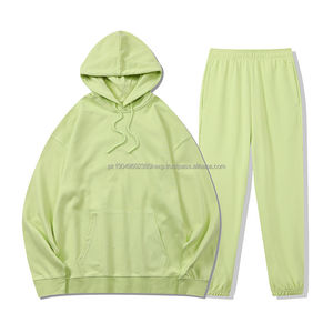 Custom 100% Cotton Men's Jogger Set Embroidered Private Label <b>Hoodies</b> & Sweatshirts Men's Tracksuit with Hood high quality - Product Image 2