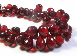 African Garnet Faceted Gemstone <b>Beads</b> 8.5"Strand Briolette Teardrop Shape <b>Beads</b> 9-11 mm Natural Mozambique Garnet Gemstone <b>Beads</b> - Product Image 4