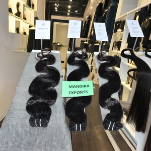 Vente en gros d'extensions de cheveux Bodywave Remy indiens vierges noirs de haute qualité 100% naturels 10-32 pouces - Product Image 1