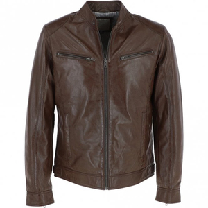 Chaqueta de piel de oveja auténtica para hombre de alta calidad, venta al por mayor, ropa de piel perforada ajustada, tela tejida de Pakistán - Product Image 6