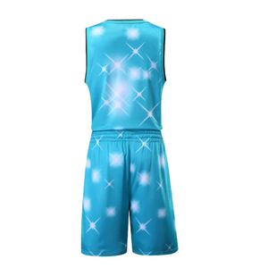 Ensemble de maillot et short de basket-ball pour adultes, respirant, séchage rapide, polyester, uniforme d'équipe, logo personnalisé, OEM, vente en gros - Product Image 3