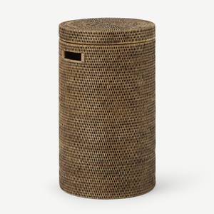 Contenedor de ratán para organización de baño y dormitorio, precio de fabricante, contenedores con tapa tejida. - Product Image 1