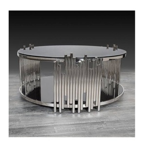 Modern Luxury High Quality Stainless Steel Coffee <b>Table</b> <b>Marble</b> Top Eco-Friendly Adjustable Storage Home Furniture - Product Image 4