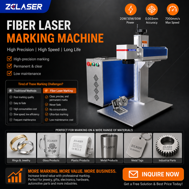 Desktop Laser Marking Machines Laser Fiber Laser Engraving Machine for All Metals