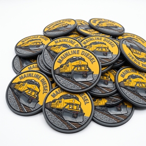 Fabricant Direct Patch en Caoutchouc 3D Locomotive Diesel, Badge Rond en PVC Souple pour Sac à Dos, Veste, Casquette, Uniforme d'Extérieur - Product Image 1