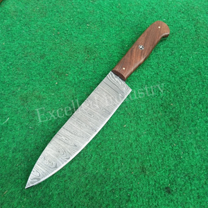 Hoja afilada hecha a mano, cuchillo de Chef de acero de Damasco forjado Premium, mango de madera, apto para lavavajillas, cuchillo de cocina personalizable - Product Image 2