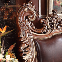Luxuriöses Traditionelles Europäisches Schlafzimmer-Möbelset Massivholz Geschnitztes Bett Elegantes Königliches Design