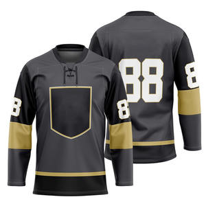 Wholesale Custom Design Breathable Performance Ice Hockey Jerseys for Adults Moisture Wicking <b>Fabric</b> Hockey Wear - Product Image 4