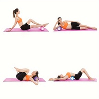 Rouleau en mousse EVA PVC 33/45*14cm, colonne de yoga, croissant creux, mace de fitness, rouleaux de massage profond pour l'équilibre et le Pilates, bâton de relaxation musculaire