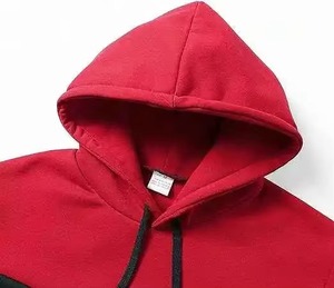 Sudadera con capucha gruesa y pesada en blanco Sudadera básica de algodón mezclado con logotipo personalizado Sudadera con capucha de peso pesado de gran tamaño en tarifas al por mayor - Product Image 3