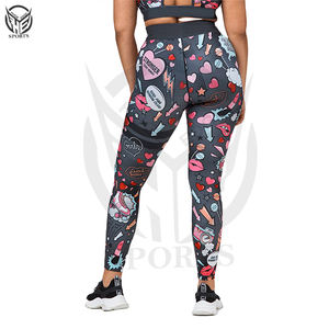 กางเกงโยคะลายโลโก้แบบกำหนดเอง กางเกงออกกำลังกายลายหินอ่อน กางเกงรัดรูปสำหรับออกกำลังกาย กางเกงฟิตเนสทรงสครันช์บัตต์สำหรับผู้หญิง - Product Image 2