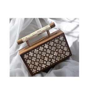 กระเป๋า Pochette หรูหราหลายใบกระเป๋ากระเป๋าสะพายไหล่ผู้หญิงกระเป๋ามุกกระเป๋าถือของขวัญแต่งงานผู้หญิงกระเป๋าคลัทช์ไม้ - Product Image 5