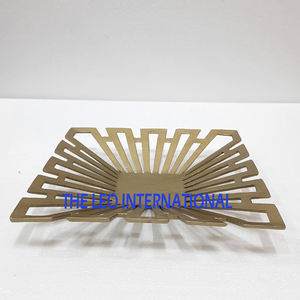 Cuenco decorativo chapado en oro con mango, acero inoxidable, latón, Metal, diseño único, cuenco recién llegado - Product Image 3