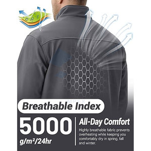 แจ็กเก็ตกันลมบุขนแกะซับในกันลมและกันน้ำสำหรับผู้ชายแจ็คเก็ตทำงานออกแบบโลโก้ได้ตามต้องการ - Product Image 3