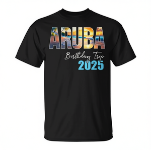 T-shirt Promozionale Personalizzabile per la Squadra di Viaggio di Compleanno su Aruba 2025 - Crociera e Vacanza - Product Image 3