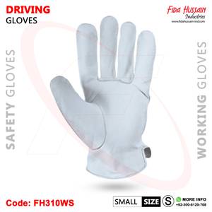 Guantes de conductor en cuero de piel de cabra en estilo pulgar redondo Guantes de trabajo de seguridad industrial sin forro con máxima protección - Product Image 3