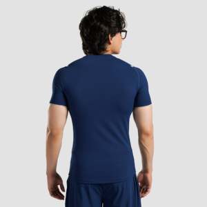 GAI ARR T-shirt à manches courtes en 100% polyester effet coton mercerisé (vert sarcelle) pour l'été, en tissu tricoté respirant, 300 grammes, uni - Product Image 3