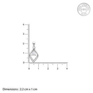 GIVA Jewellery Pendentif Silver Bling Queen avec chaîne à maillons Collier élégant en diamant - Product Image 3