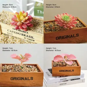 Flocking Pink Artificial Succulent Small Flower Head Flower Arrangement Accessories Diy Supplies Fake Flower Decoration DS04