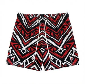 Pantalones Cortos Deportivos para Hombre, de Secado Rápido, con Estampado de Rayos por Sublimación, con Cordón Ajustable, Cintura Media, Casuales, de Poliéster - Product Image 3