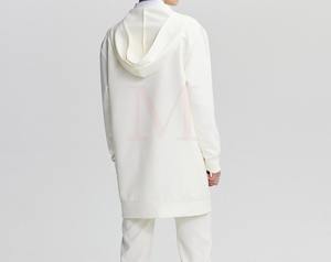 Venta al por mayor 2024 Unisex invierno cremallera larga Sudadera con capucha 100% algodón diseño personalizado sólido liso teñido personalizado OEM servicio para hombres con capucha - Product Image 5